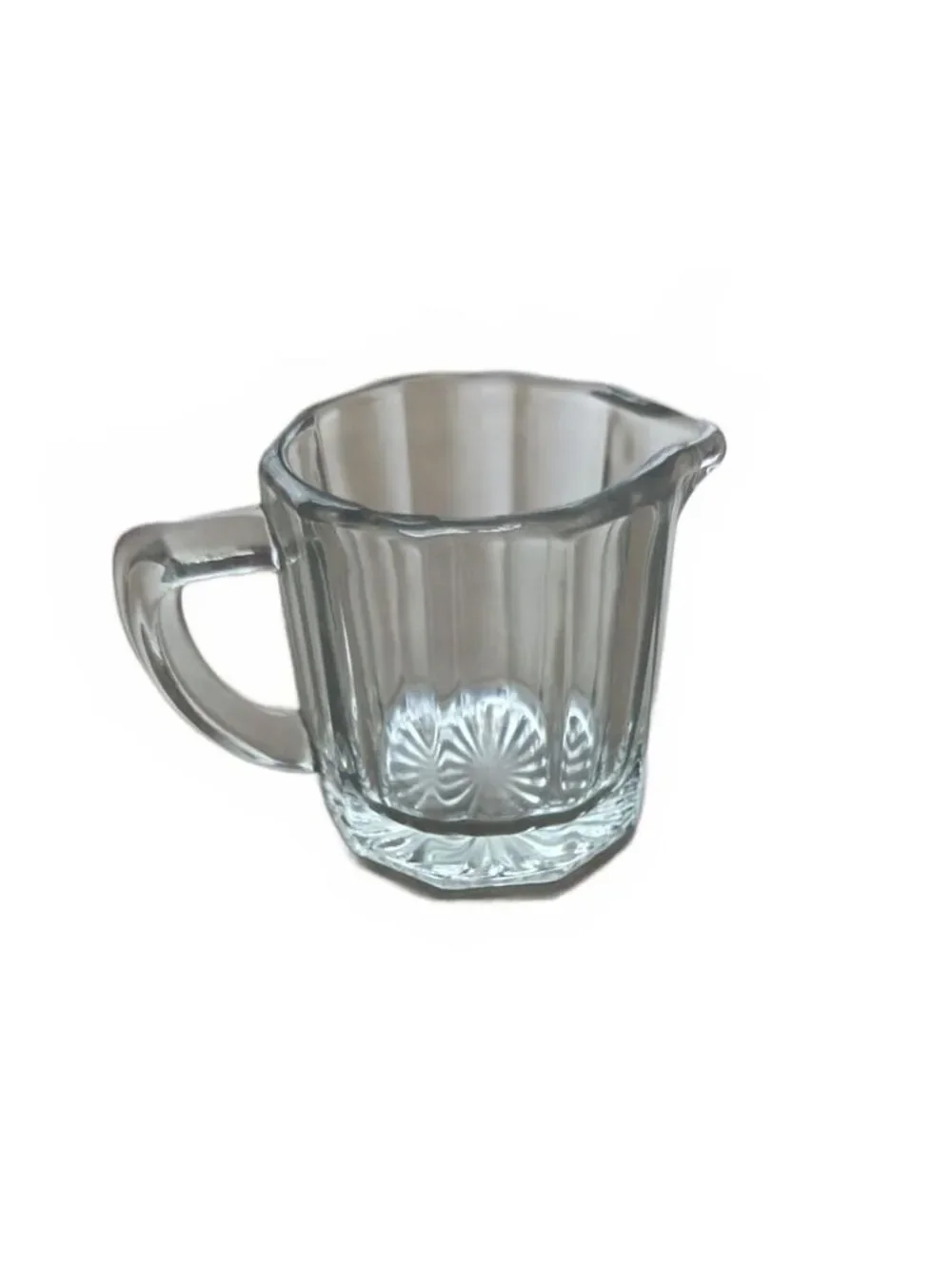 Vintage Indiana Glass Peerless Colonial Clear Mini Creamer Individual Pitcher